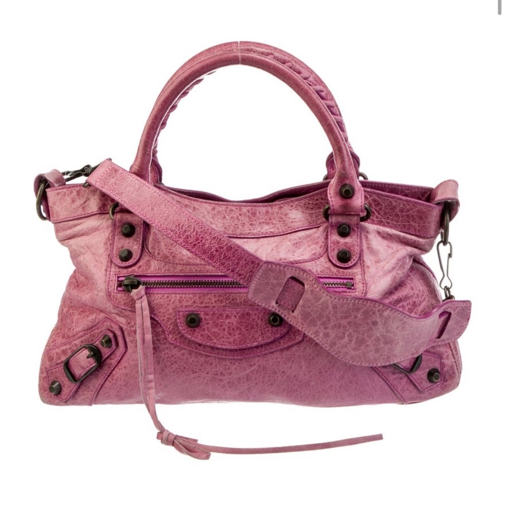 Pink Leather Handbag